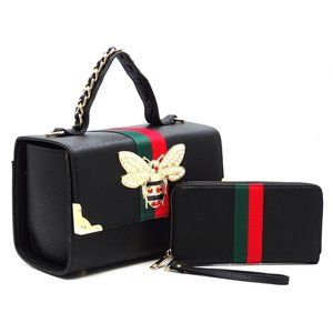 Bee Lovely Stripe Boxy Handbag
